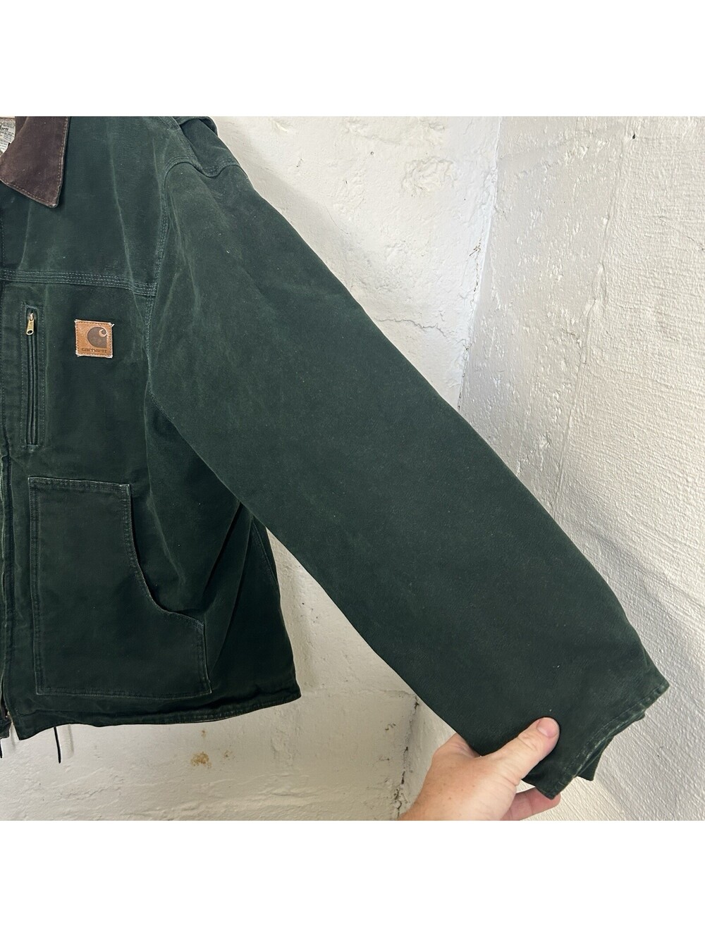 Vintage Carhartt Sherpa-Lined Ridge Coat “Spruce” C61 SPC - Picture 8 of 9